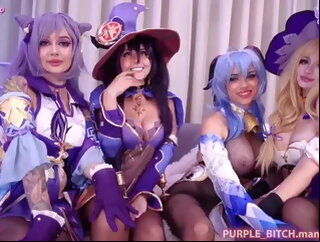 Genshin Impact Girls Anal Orgy masturbation anal